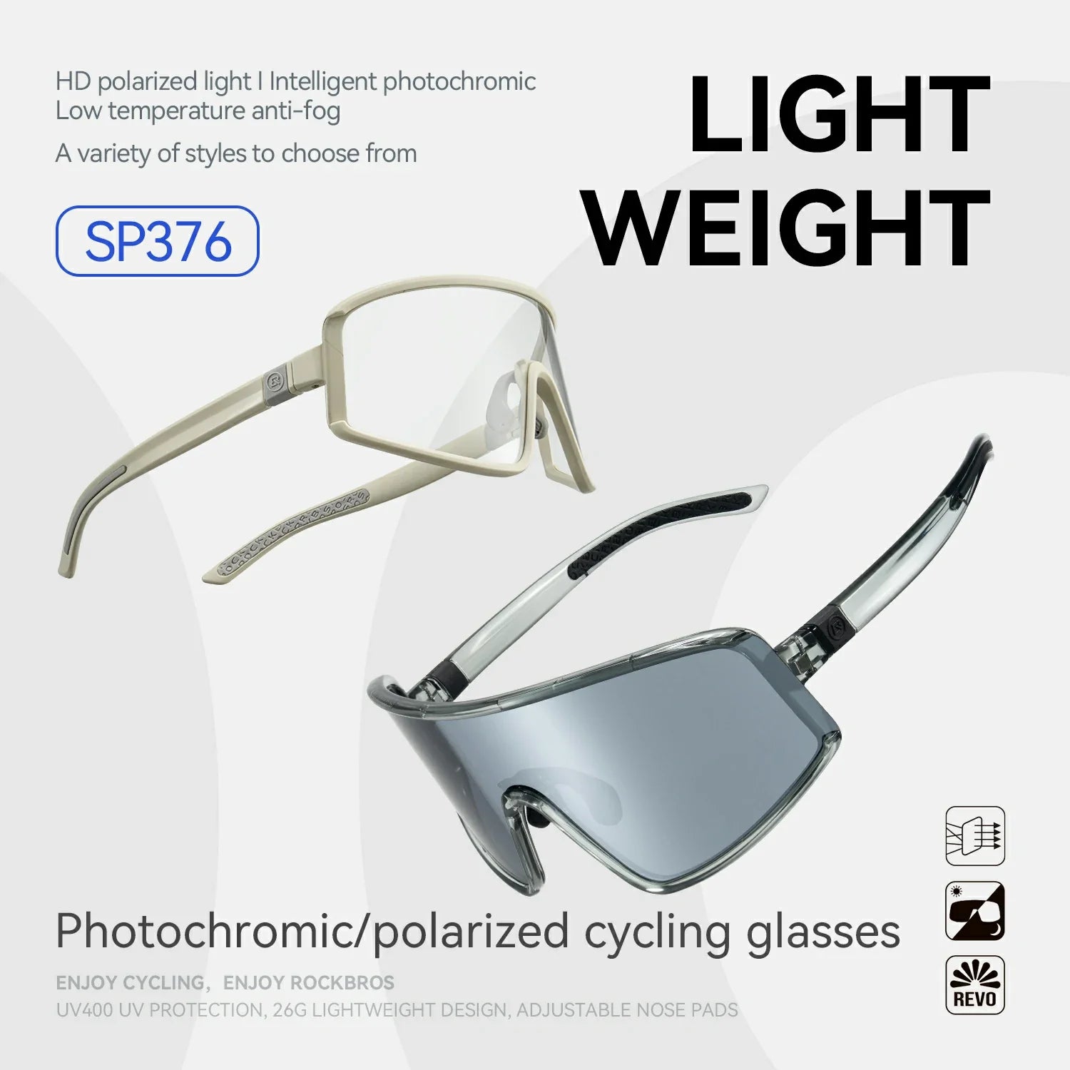 Photochromic Polarized Sports Sunglasses