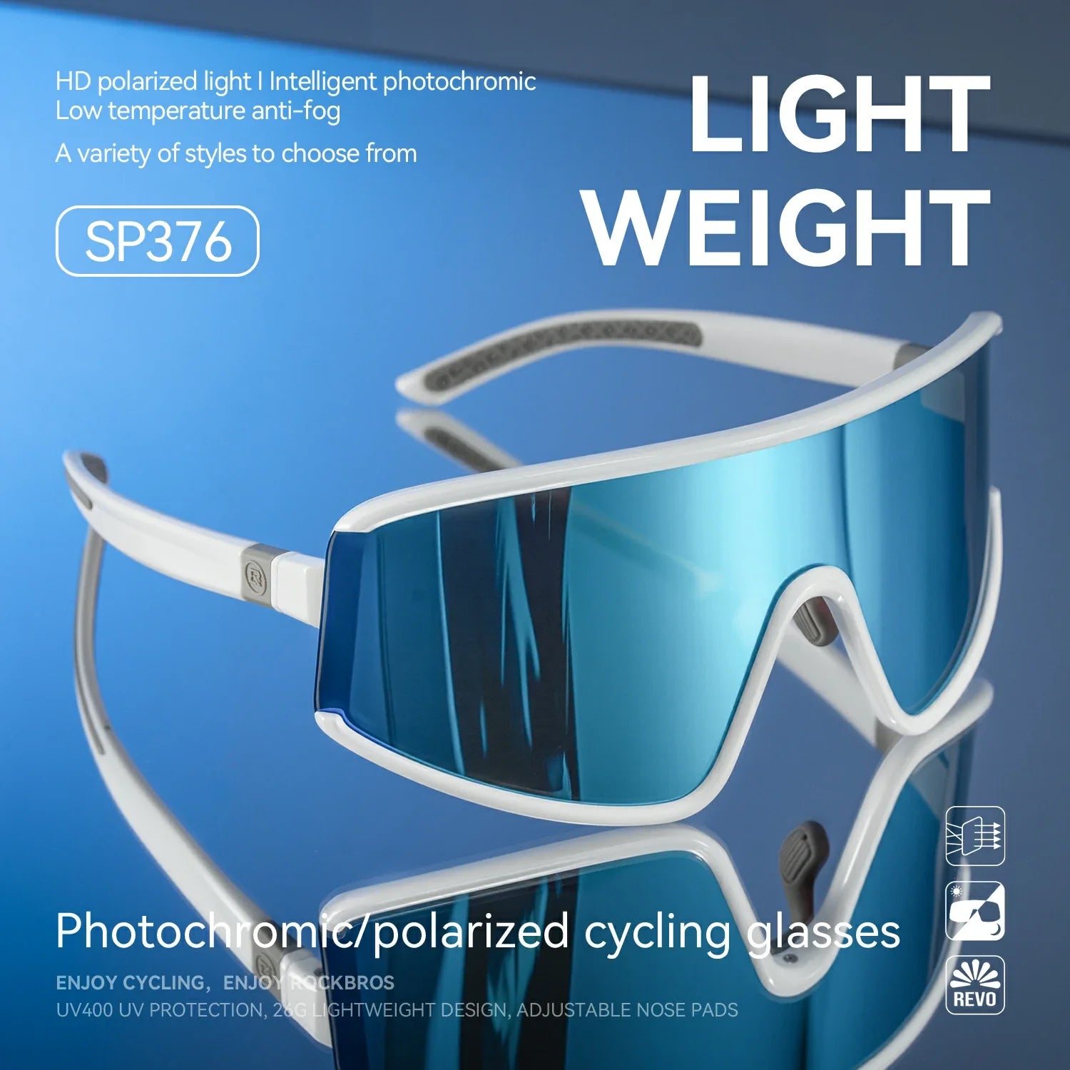 Photochromic Polarized Sports Sunglasses
