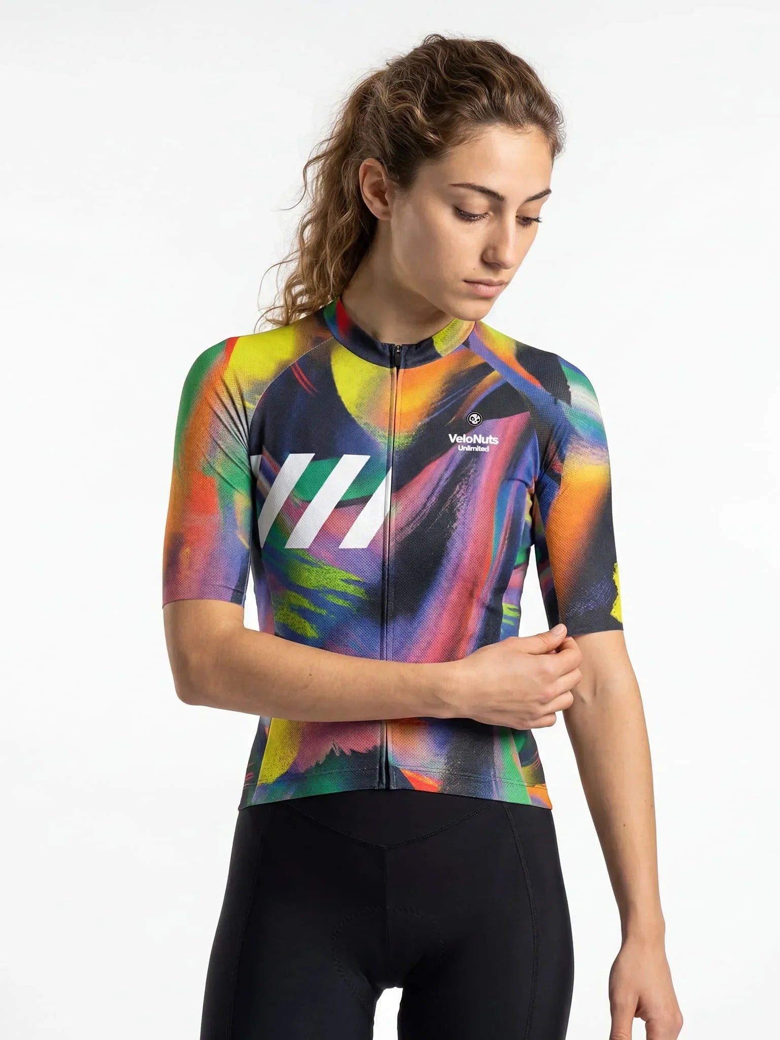 Women's Cycling Jersey Pixel Riot#Type_Vertical Glitch