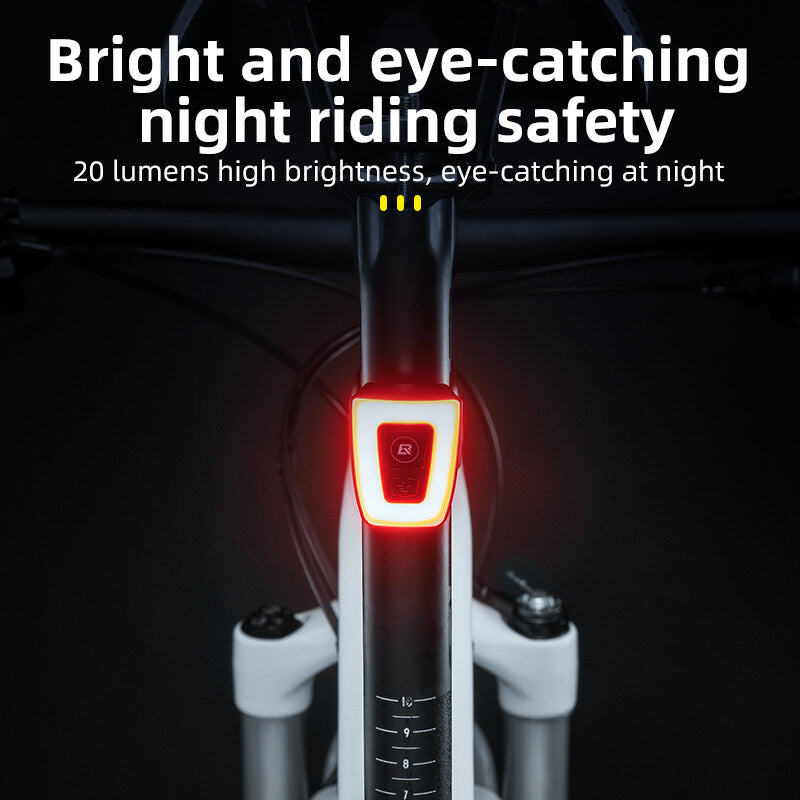 ROCKBROS Bicycle Helmet USB Rechargeable LED Super Bright Warning Rear Light - ROCKBROS