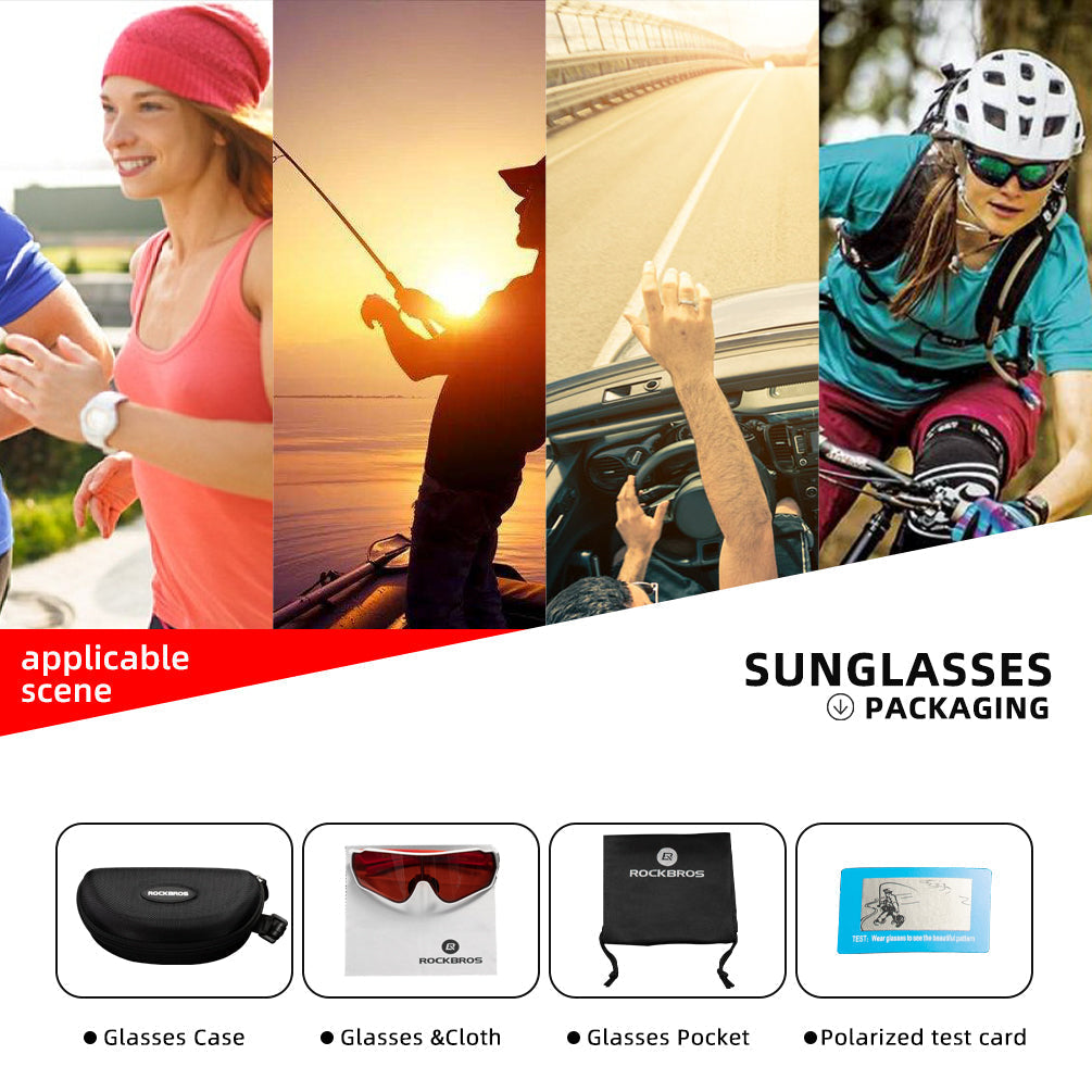 Full-Frame Polarized Cycling Glasses with Myopia Insert
