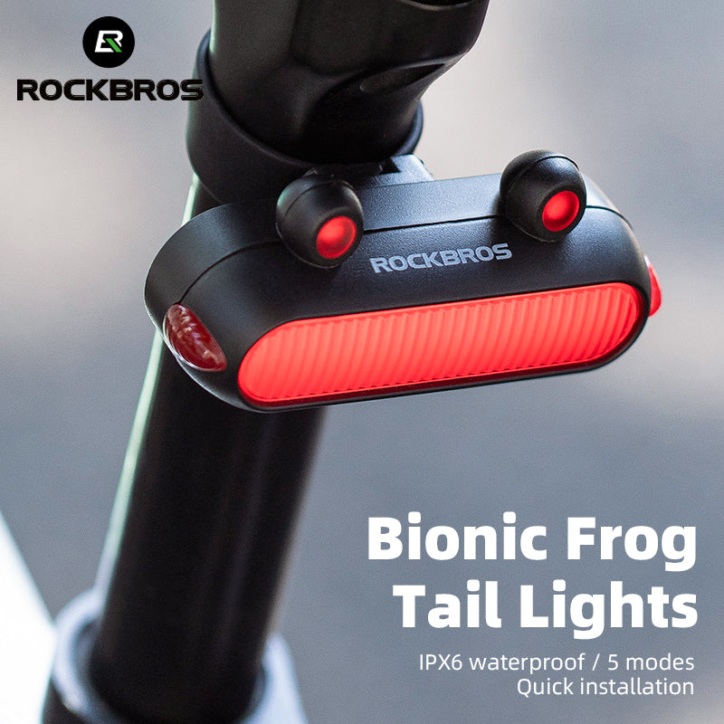 Frog Tail Light USB 6 Modes Brake Light