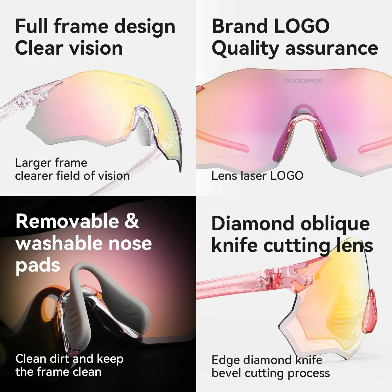 Durable Polarized Cycling Sunglasses with UV400 Protection