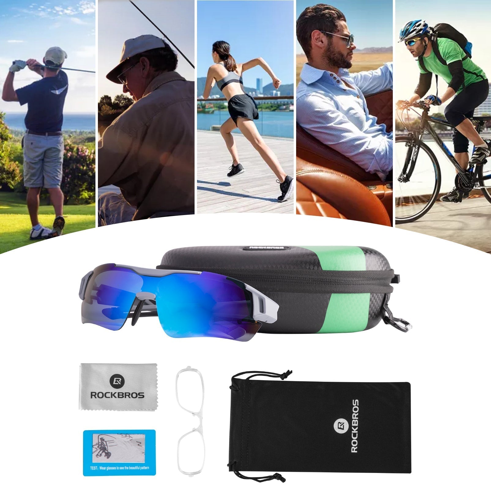 Men's Polarized Sunglasses for Road & Mountain Biking