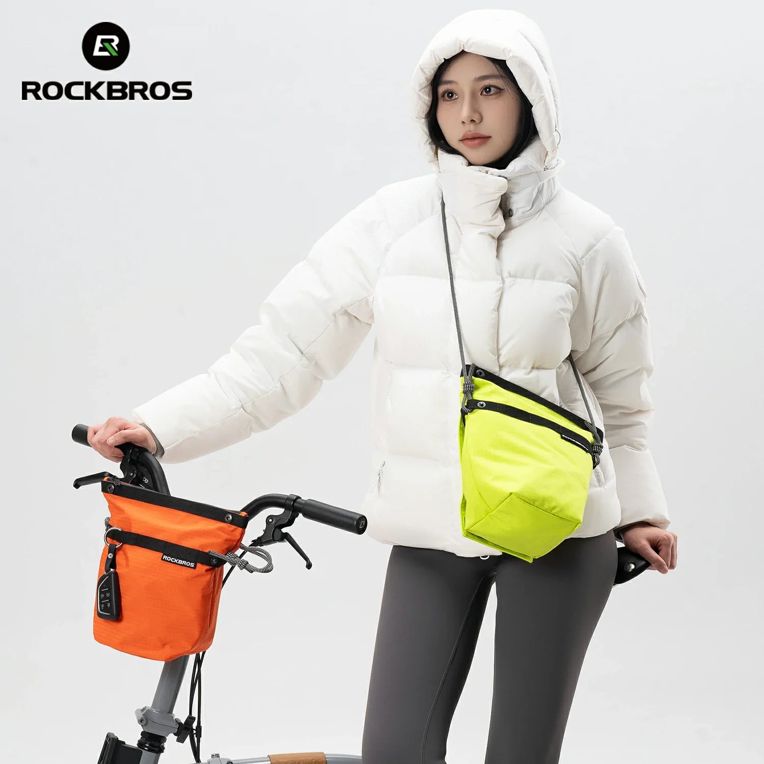 Convertible Bike Front Bag – Expandable Nylon Handlebar  Crossbody Bag
