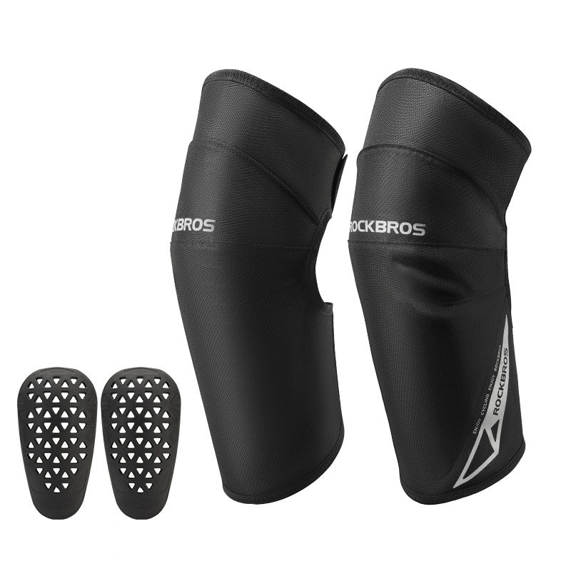 Black elbow pads with RockBros branding on a white background #Type_Short