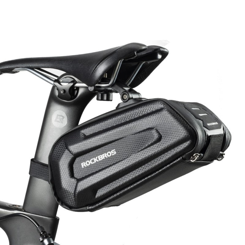 ROCKBROS Bike Bicycle 1.7L Saddle Seat Bag 3D Hard Shell with Silver Reflective Strip - ROCKBROS