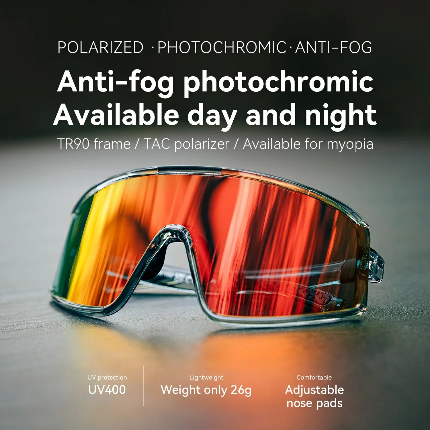 Photochromic Polarized Sports Sunglasses