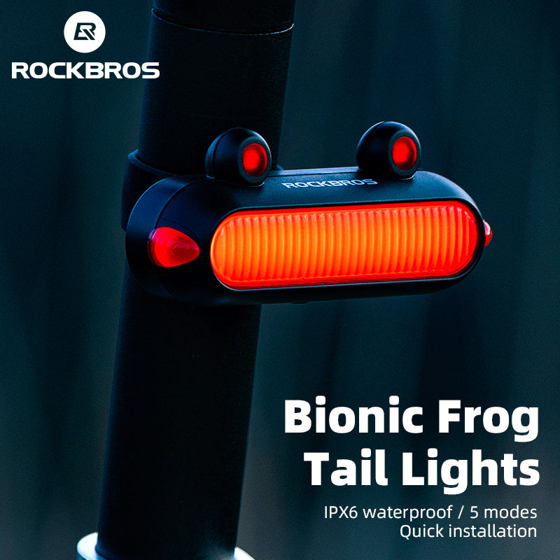 Frog Tail Light USB 6 Modes Brake Light