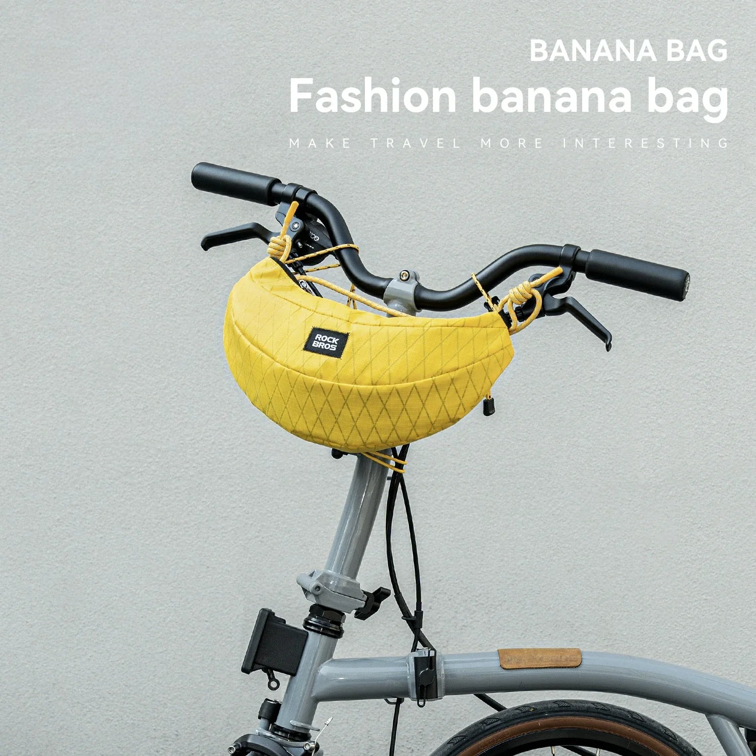 Banana Bike Handlebar Bag, Lightweight Crossbody Cycling Bag 1.8L