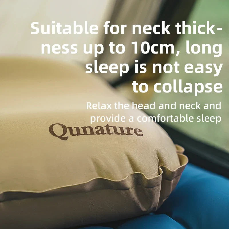 Qunature Self-Inflating Cheese Sponge Pillow with 3D High Elastic Support