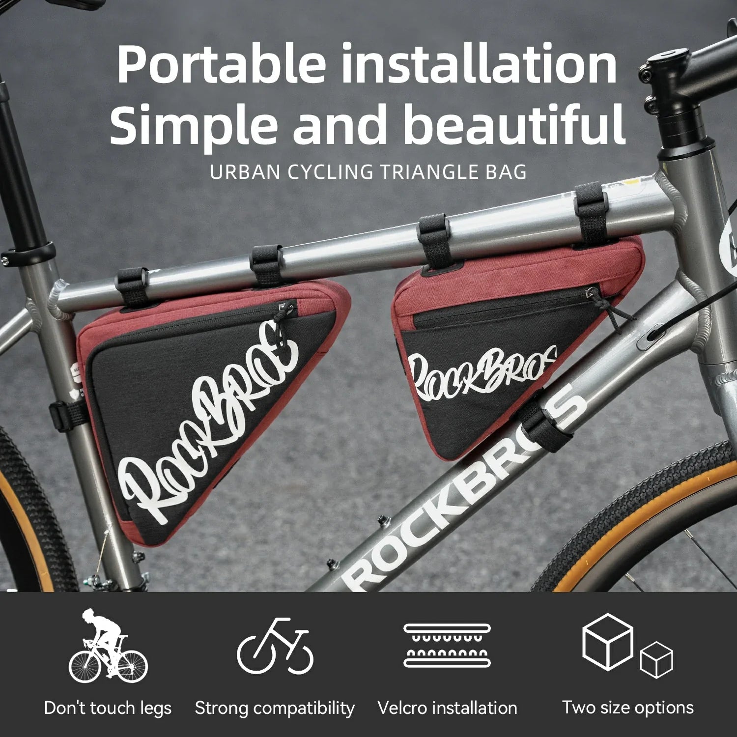 ROCKBROS FlashRide Sketch  Bike Triangle Bag