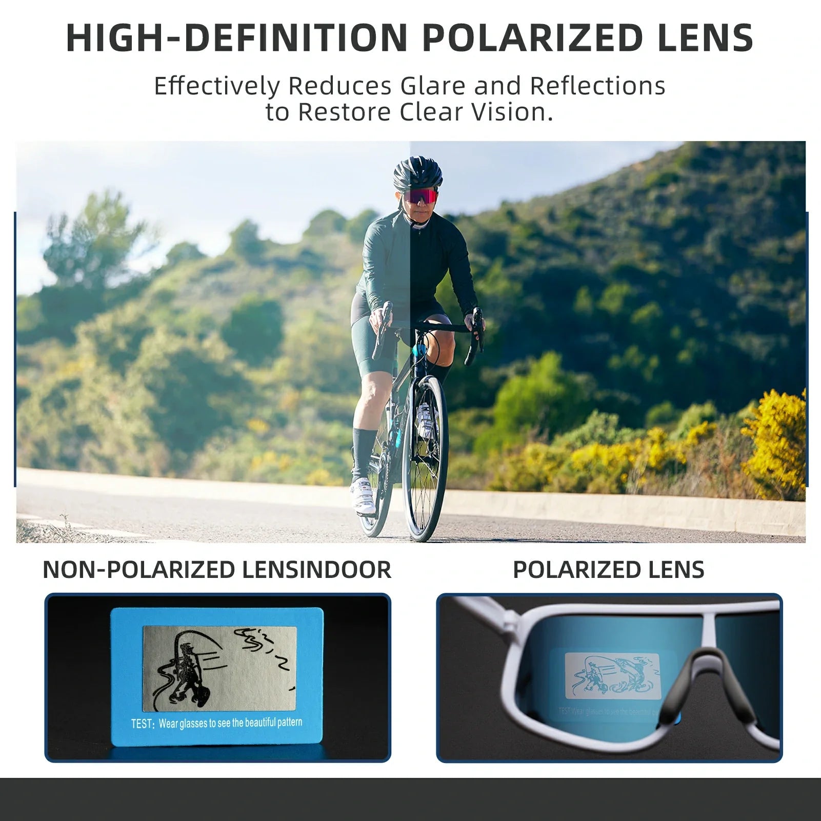 Polarized Photochromic Cycling Sunglasses