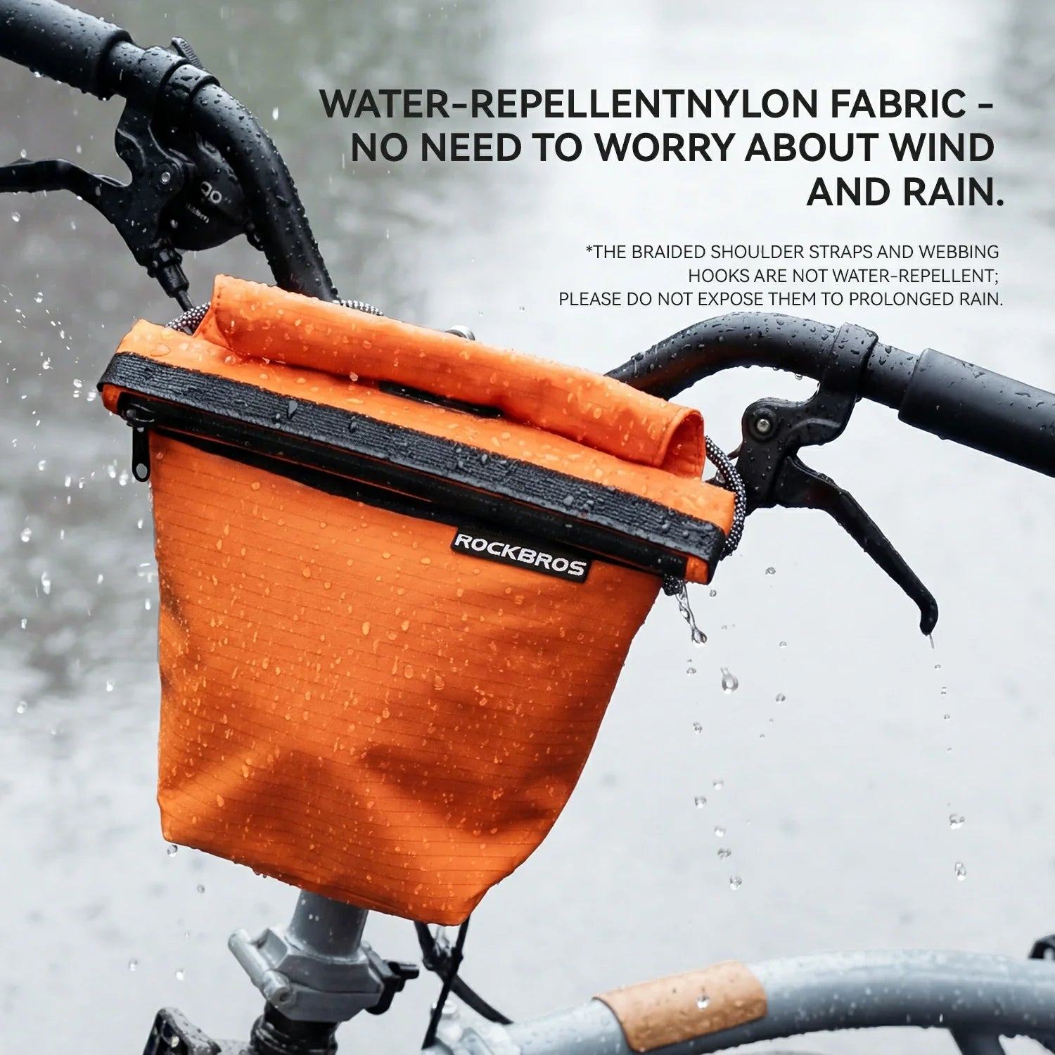 Convertible Bike Front Bag – Expandable Nylon Handlebar  Crossbody Bag