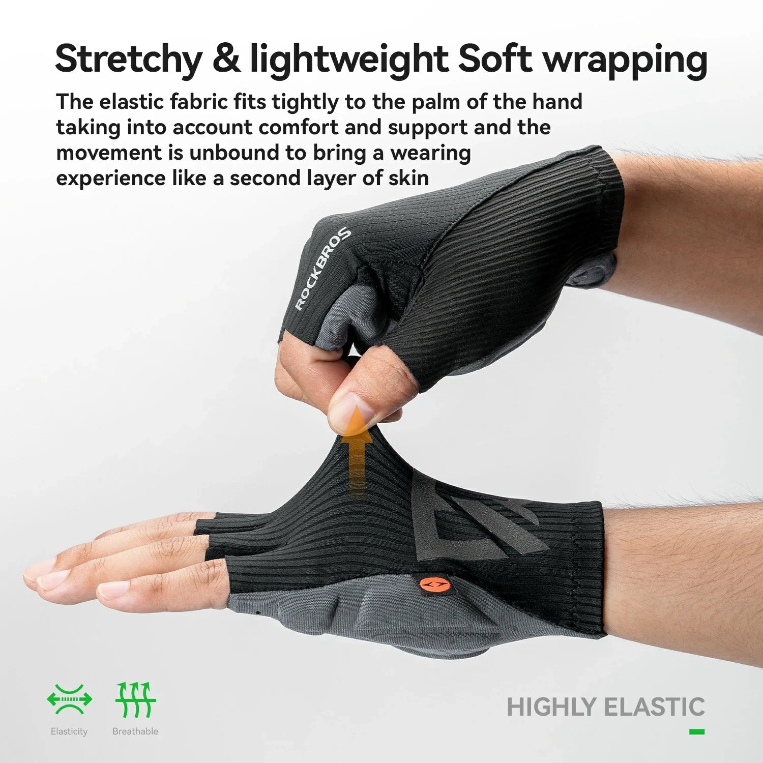 ROCKBROS Elastic Interface? Half-Finger Gel Padded Cycling Gloves