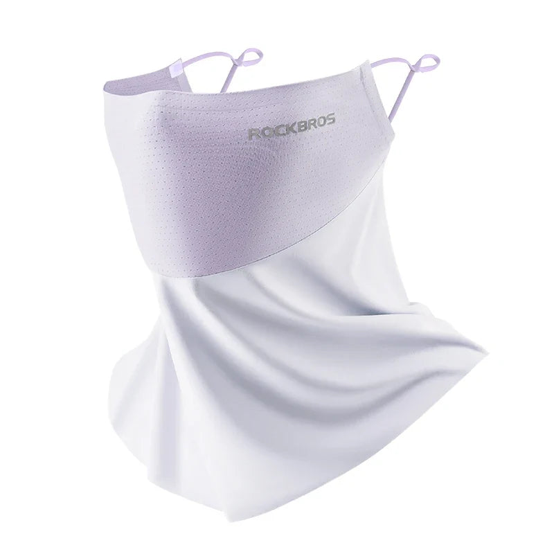 ROCKBROS Cooling Neck Gaiter with Ear Loops – UV Protection for Cycling