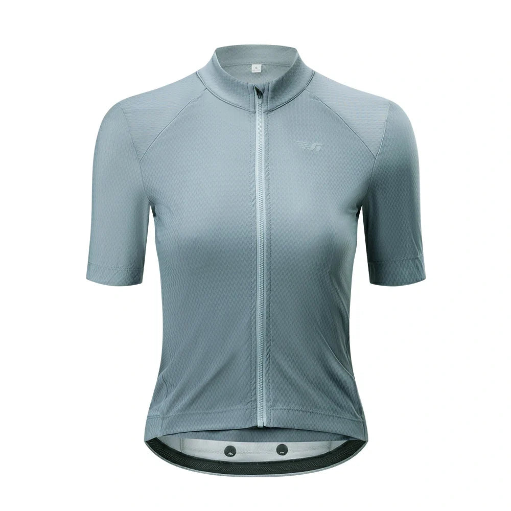 Light blue cycling jersey on a white background #Color_Blue