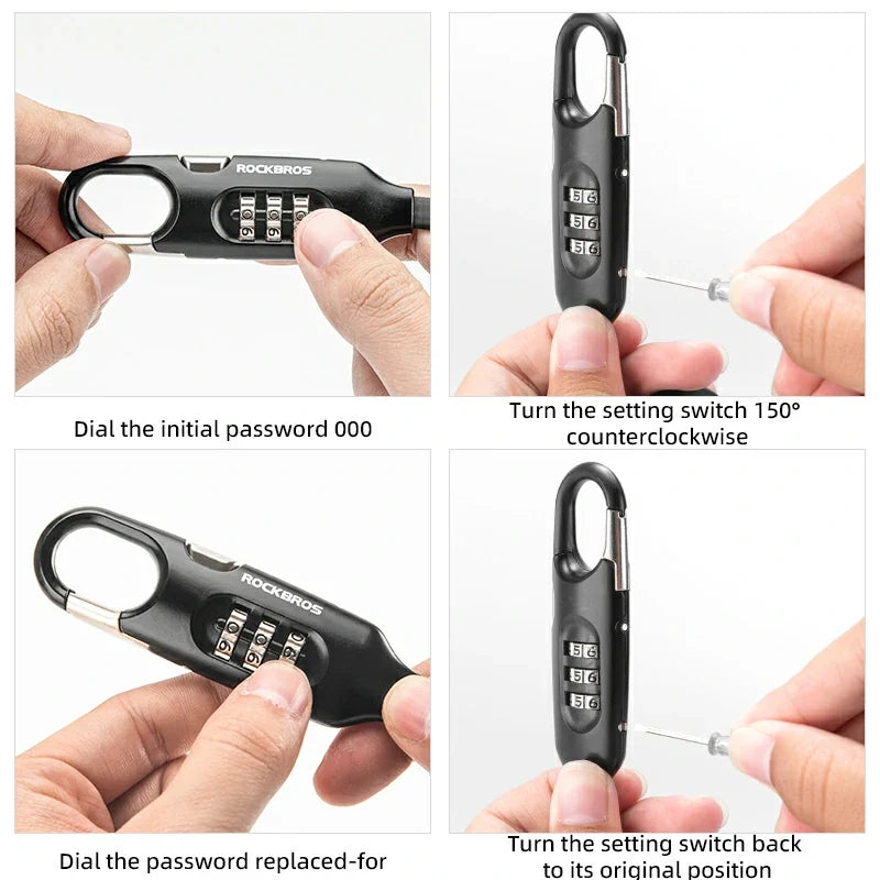 5FT Bike Lock Cable with Preset Combination