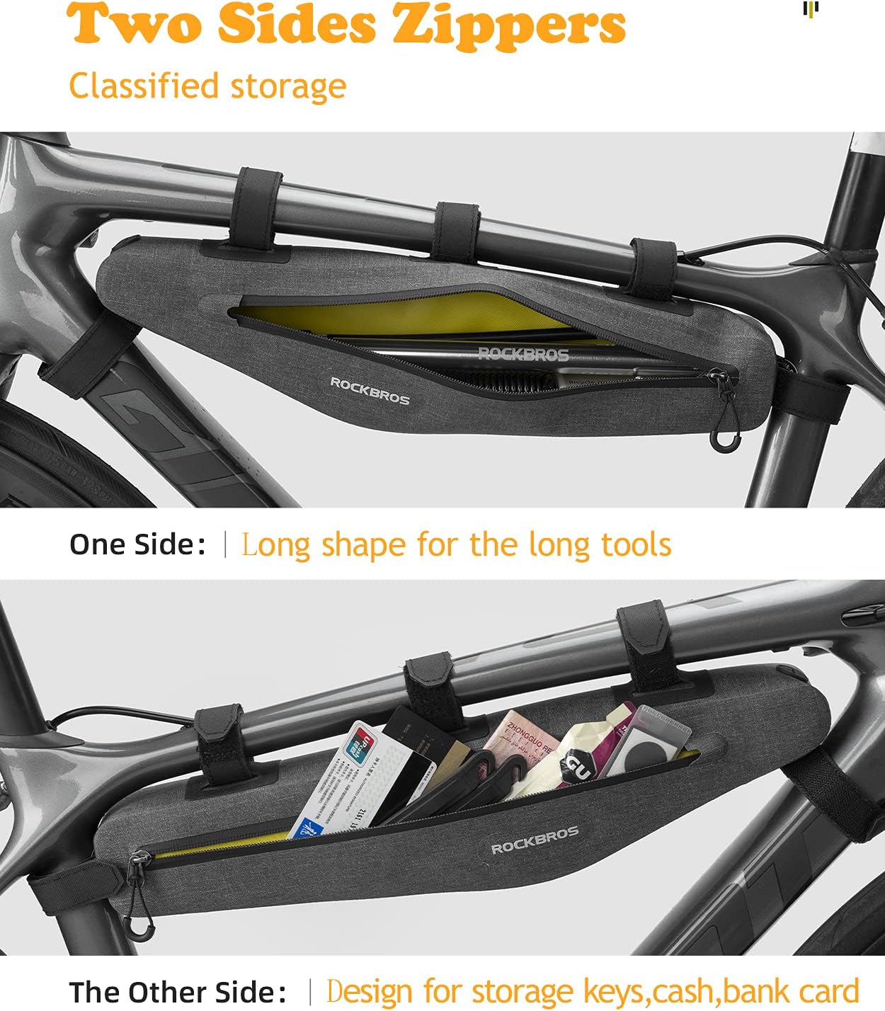 ROCKBROS Triangle Bag Waterproof Cycling Pouch 1.5 L Classified Capacity - ROCKBROS