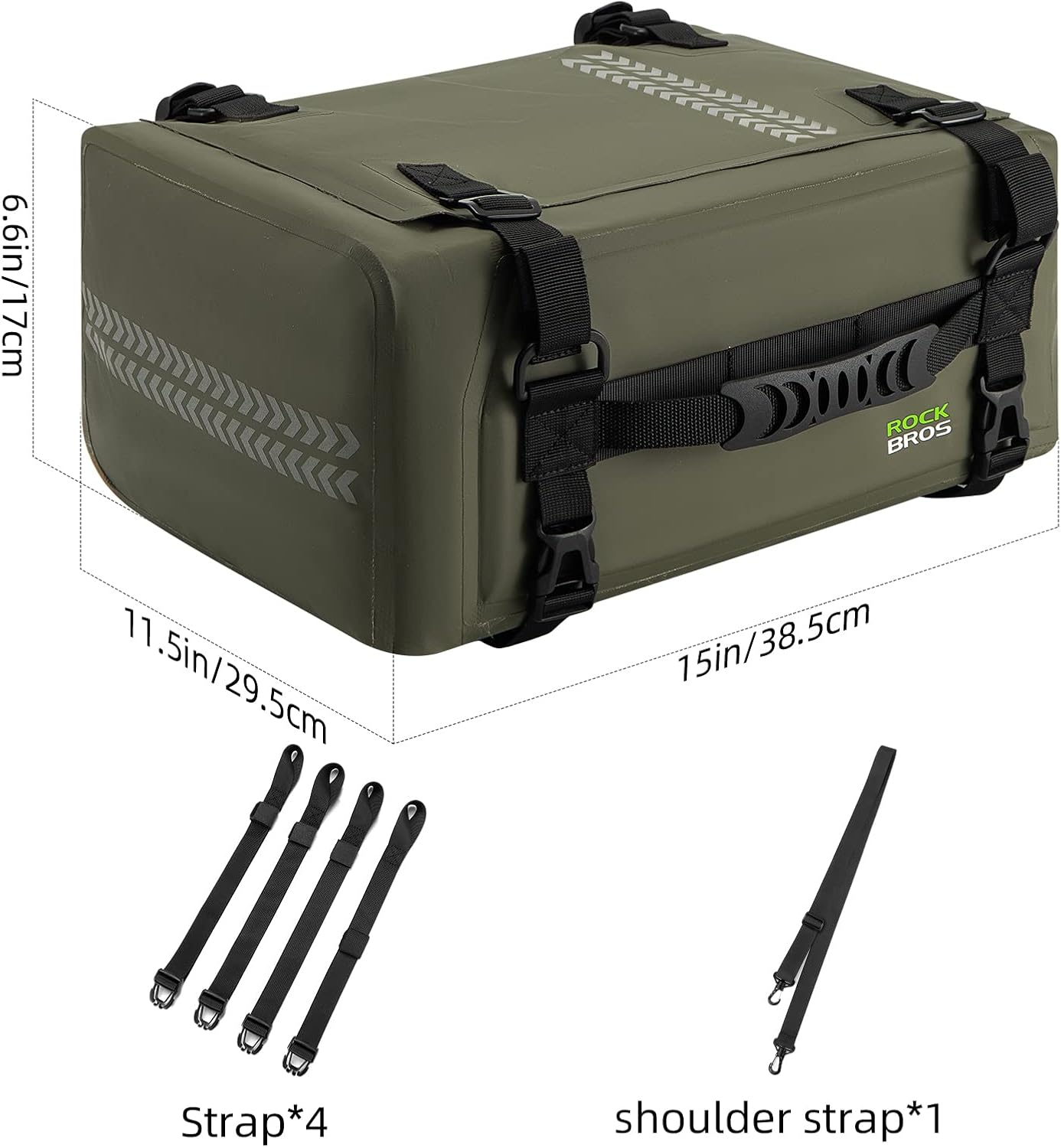 ROCKBROS 30L Waterproof Motorcycle Tail Bag Universal Fit Durable - ROCKBROS