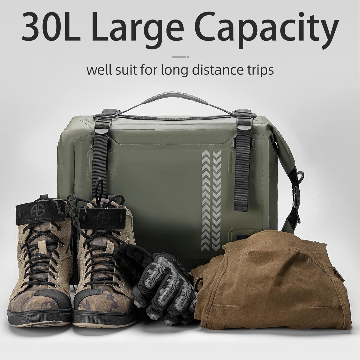 ROCKBROS 30L Waterproof Motorcycle Tail Bag Universal Fit Durable - ROCKBROS