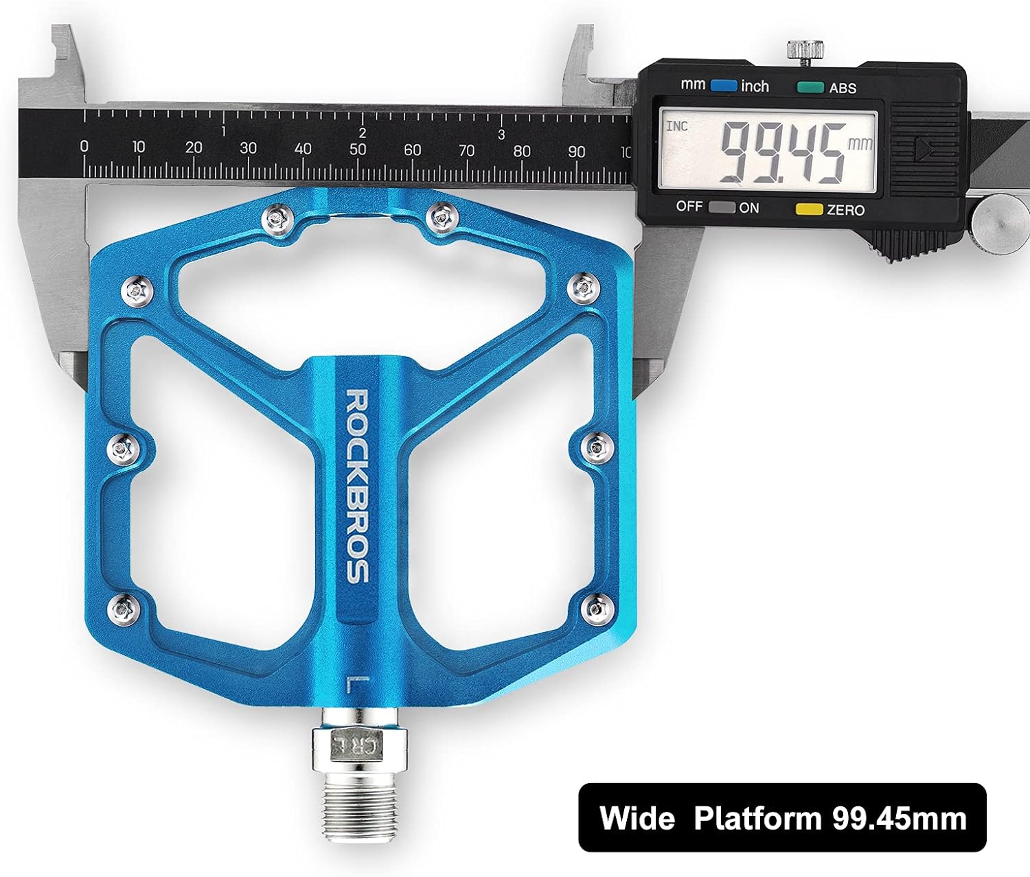 ROCKBROS Bike Pedals Lightweight Aluminum Platform 9/16'' Sealed Bearing - ROCKBROS  #color_Blue