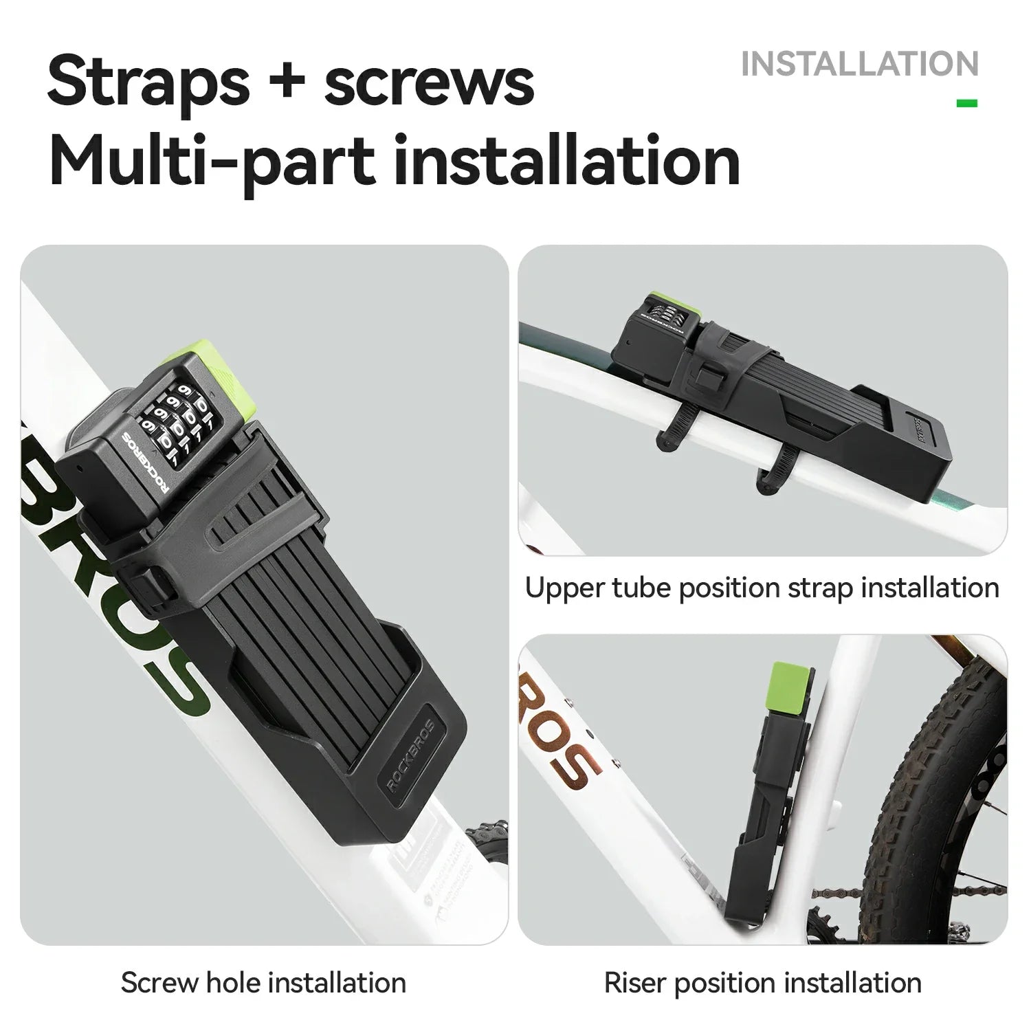 8-Section Folding Combination Bike Lock
