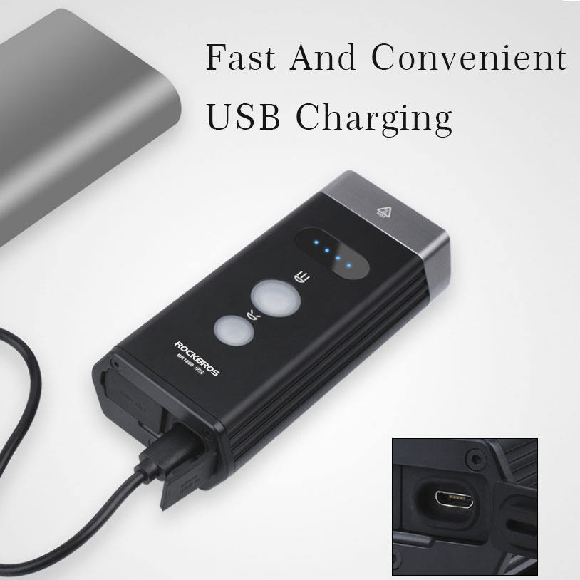 1800LM Rechargeable Dual LED Bike Front Light