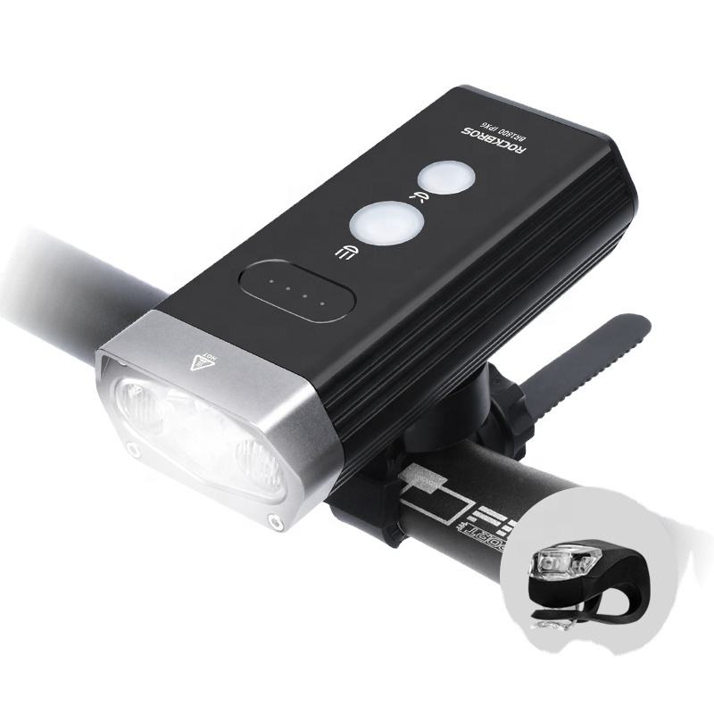 1800LM Rechargeable Dual LED Bike Front Light