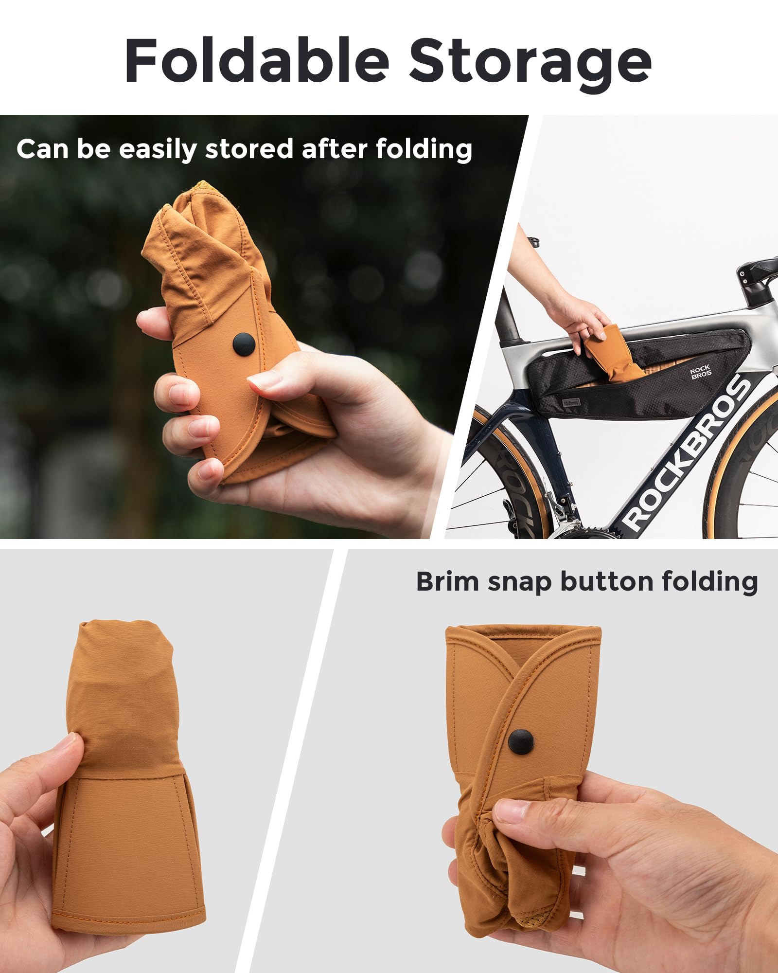 ROCKBROS foldable cycling cap with sun visor