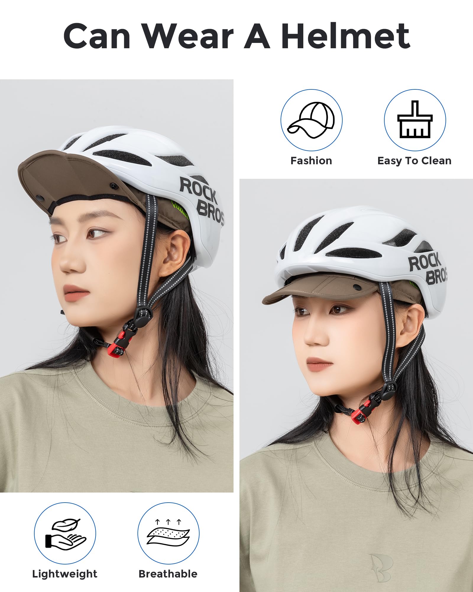 Breathable cycling cap with mesh panels