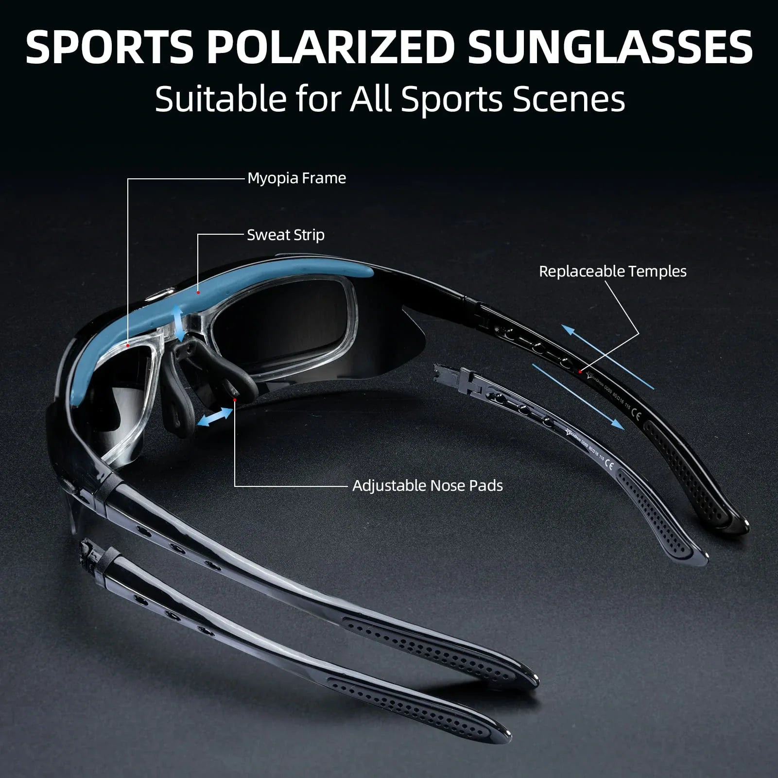 Polarized Sports Sunglasses for Cycling