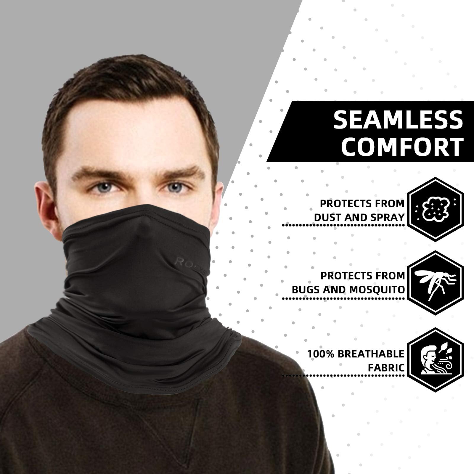 ROCKBROS Cooling Neck Gaiter Bandana Face Mask  Summer Half Face Scarf  for Cycling Fishing - ROCKBROS