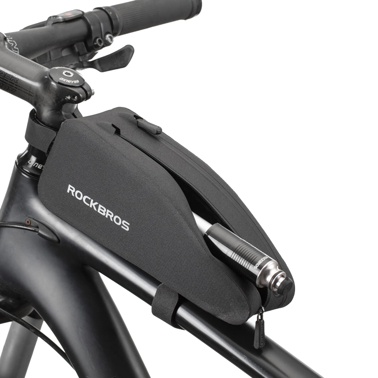 ROCKBROS Bike Bag Top Tube Bike Frame Bag Waterproof Two Zipper Pockets