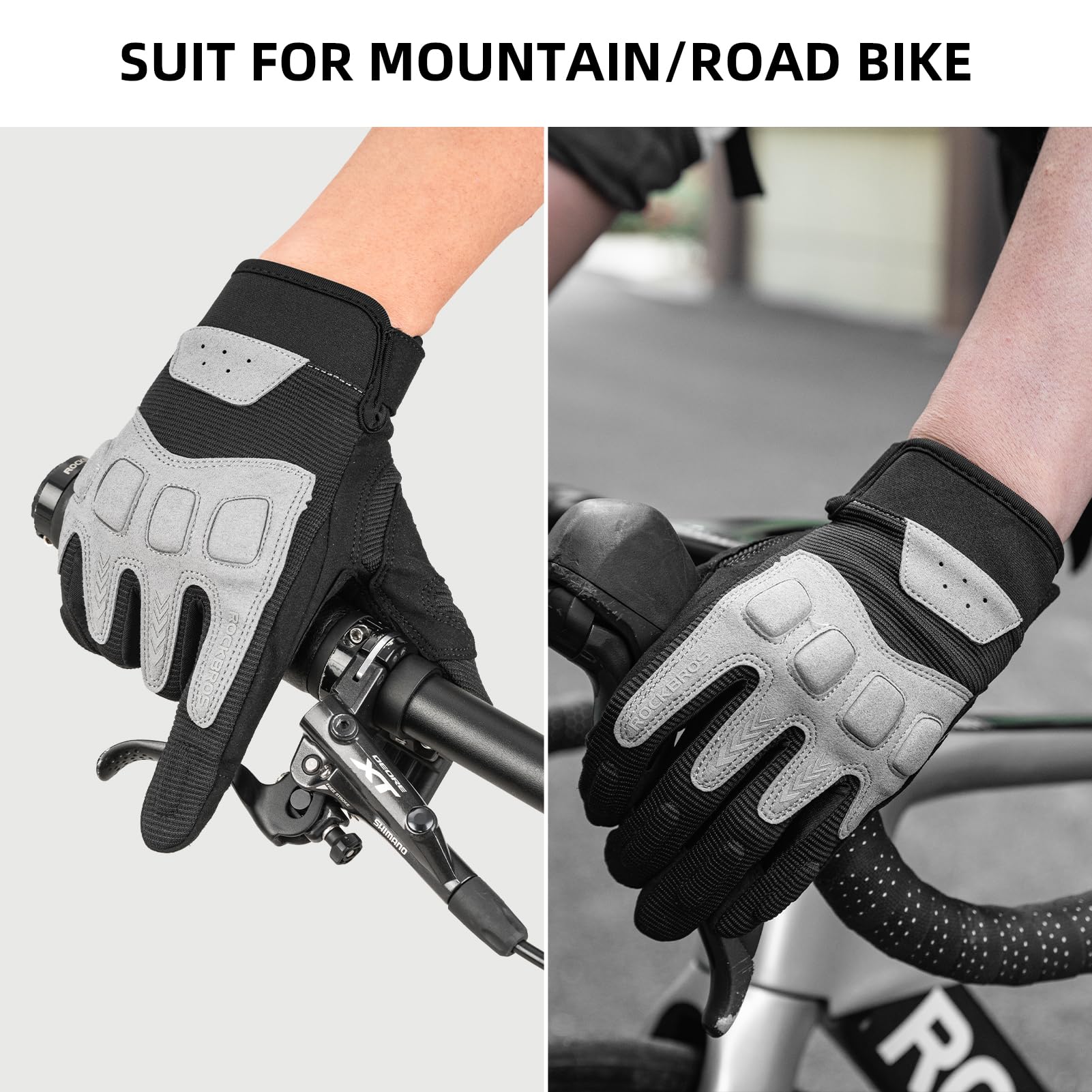 non-slip cycling gloves with silicone grip palm