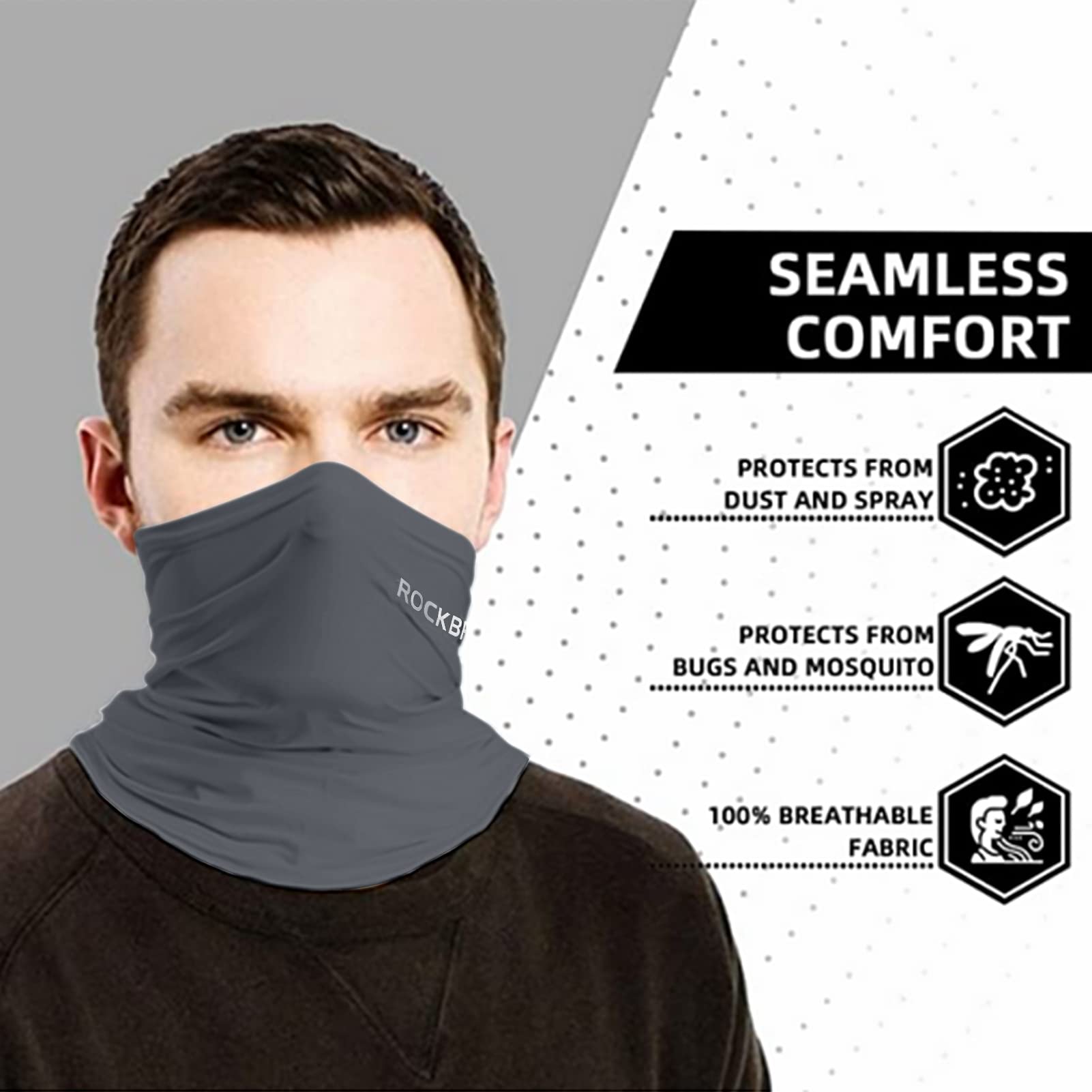 ROCKBROS Cooling Neck Gaiter Bandana Face Mask  Summer Half Face Scarf  for Cycling Fishing - ROCKBROS
