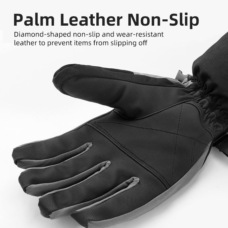 Fleece-Lined Thickened Full Finger Double-Layer Ski Gloves