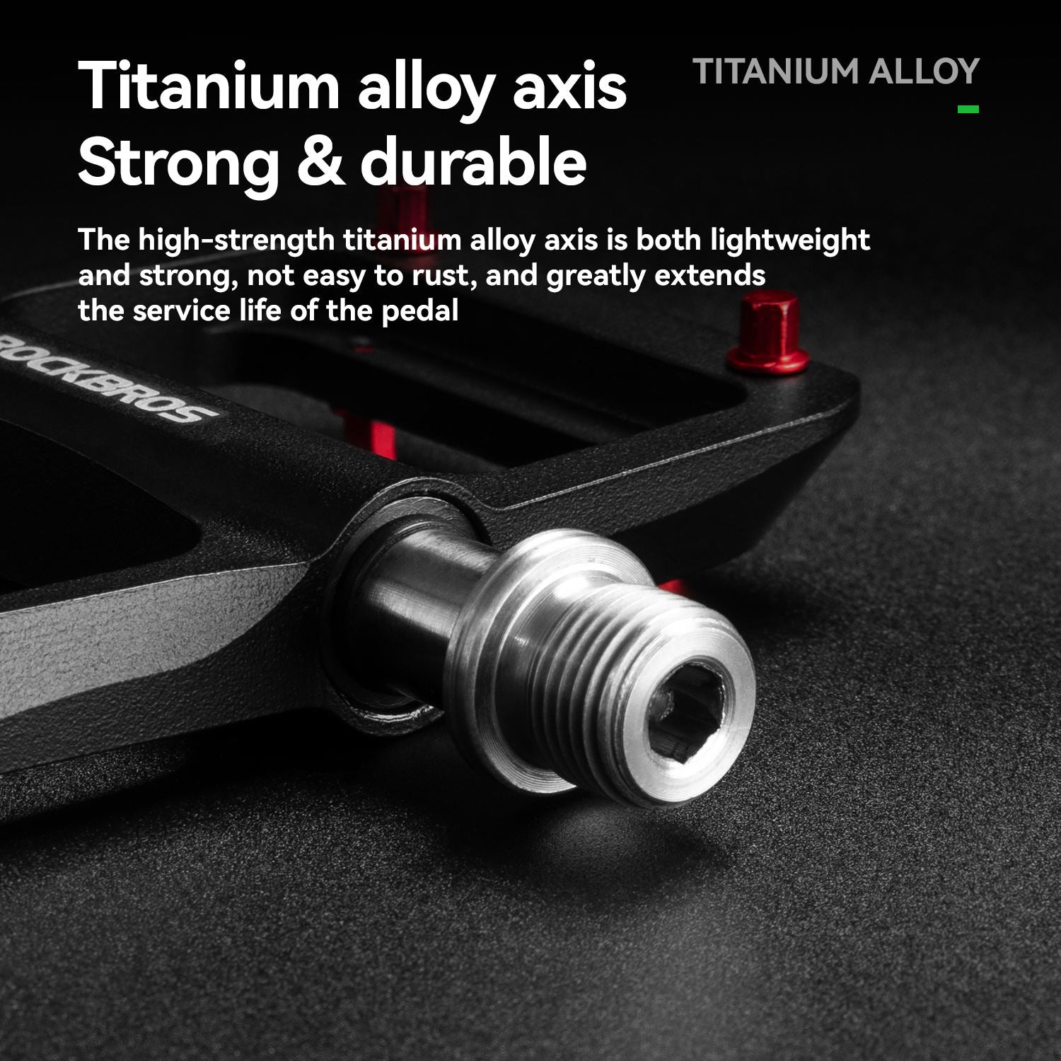 Titanium Axle & Magnesium Alloy 3-Bearing Bike Pedals