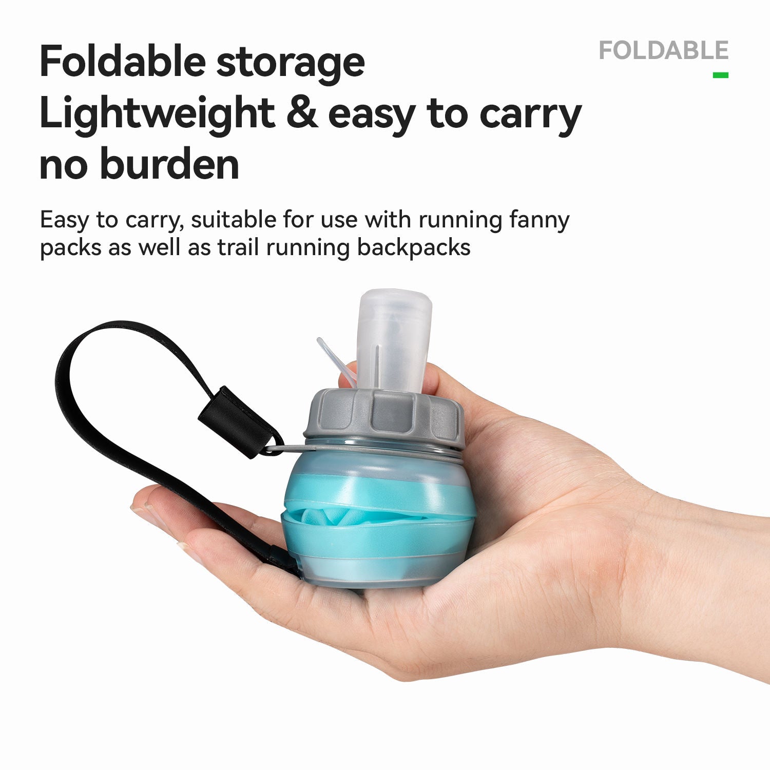 Soft flask with bite valve and dust cover