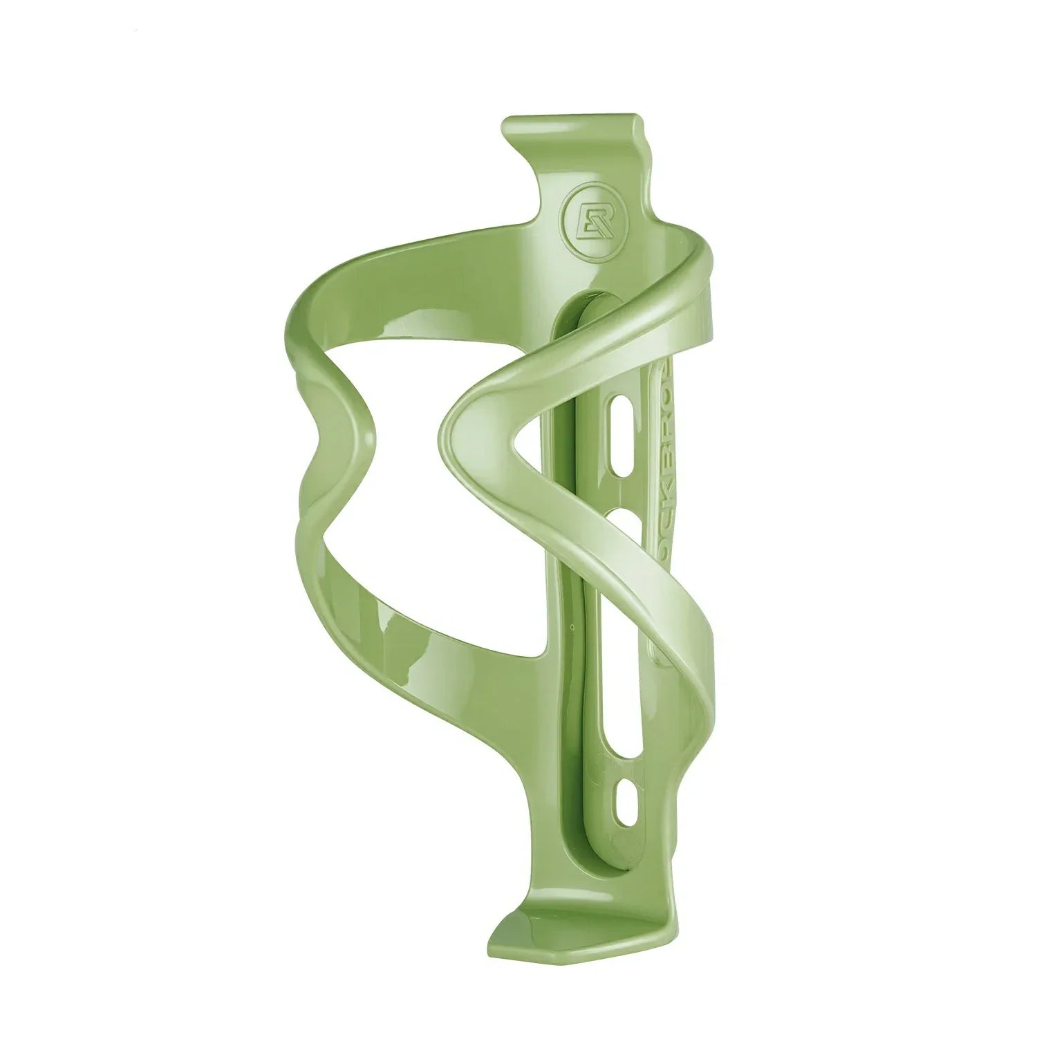 Light green bicycle bottle cage on a white background #Color_Matcha Green