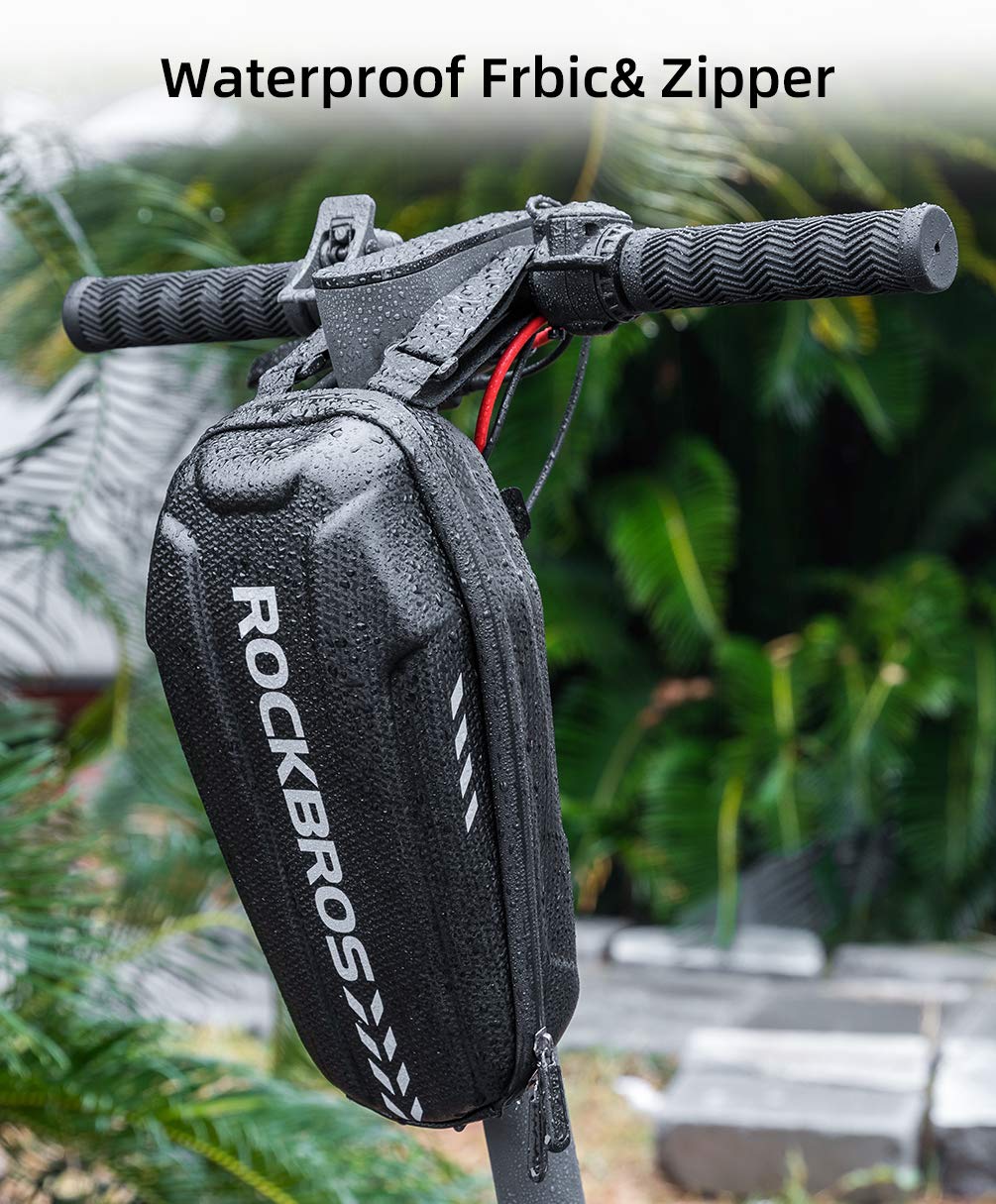 ROCKBROS Scooter Storage Bag Waterproof EVA Hard Shell Handlebar Bag for Scooters Folding Bikes