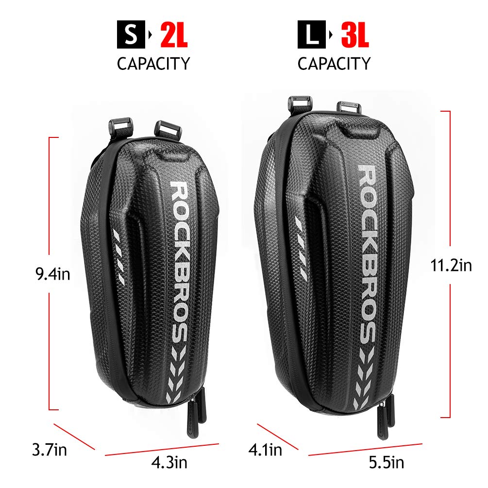 ROCKBROS Scooter Storage Bag Waterproof EVA Hard Shell Handlebar Bag for Scooters Folding Bikes