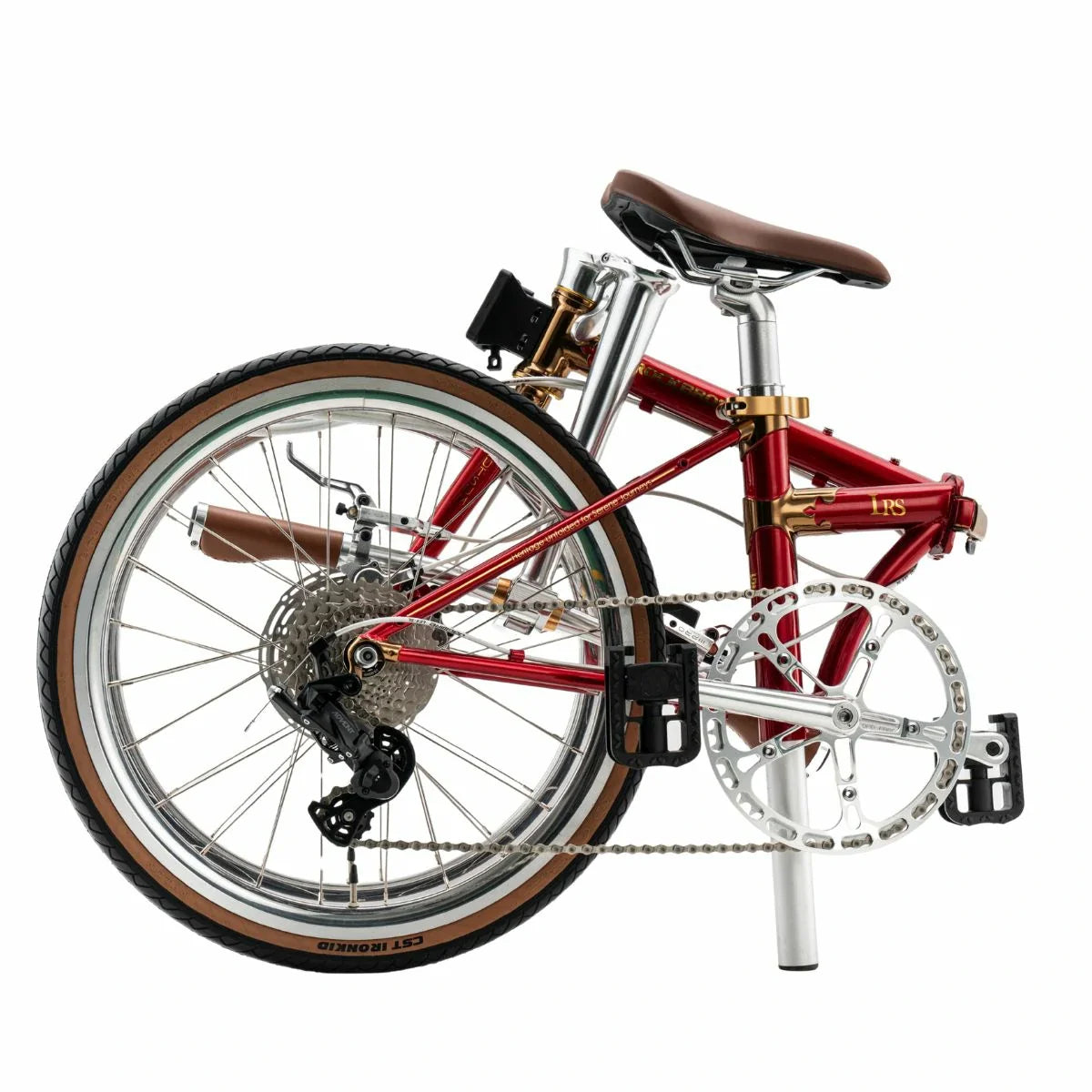 Red bicycle with a white background #Color_Red
