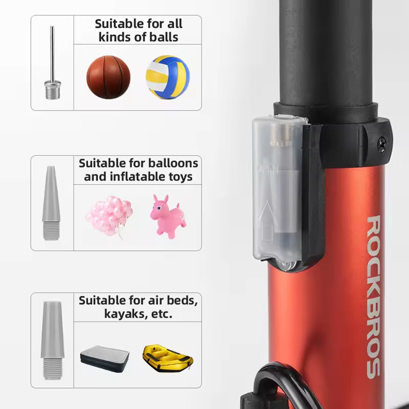 High-Pressure Aluminum Bike Foot Pump