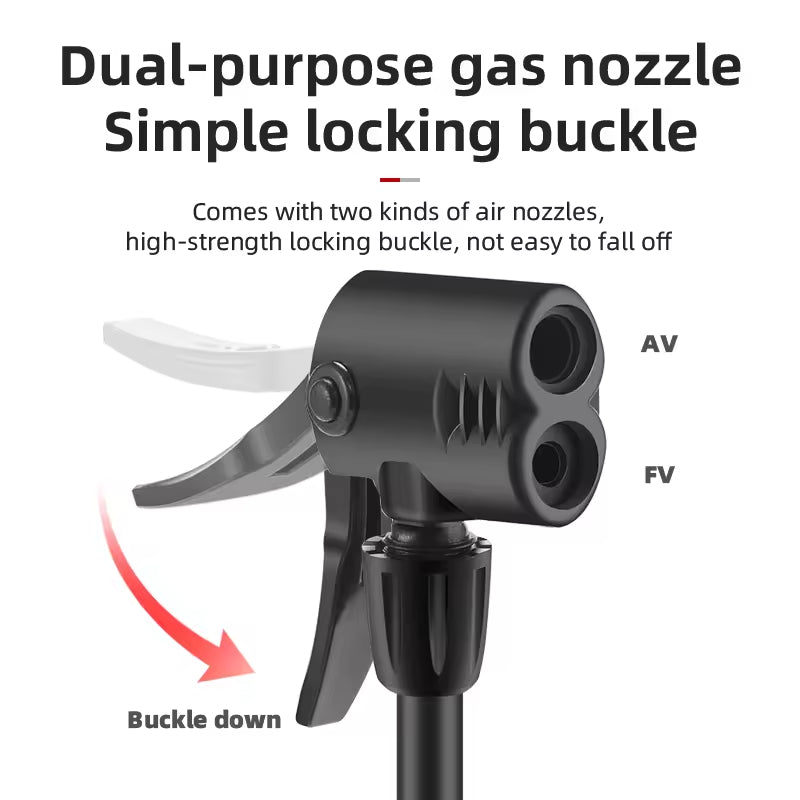 High-Pressure Aluminum Bike Foot Pump