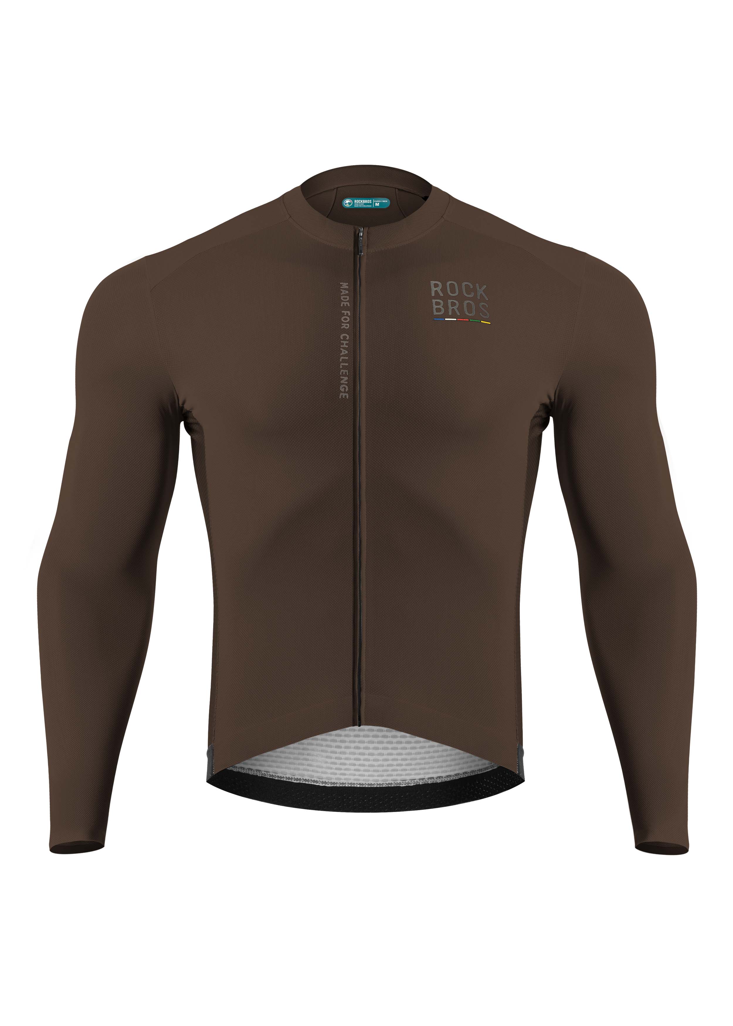 ROAD TO SKY Men's Cycling Long Sleeve Jersey ￠ò Dark Brown