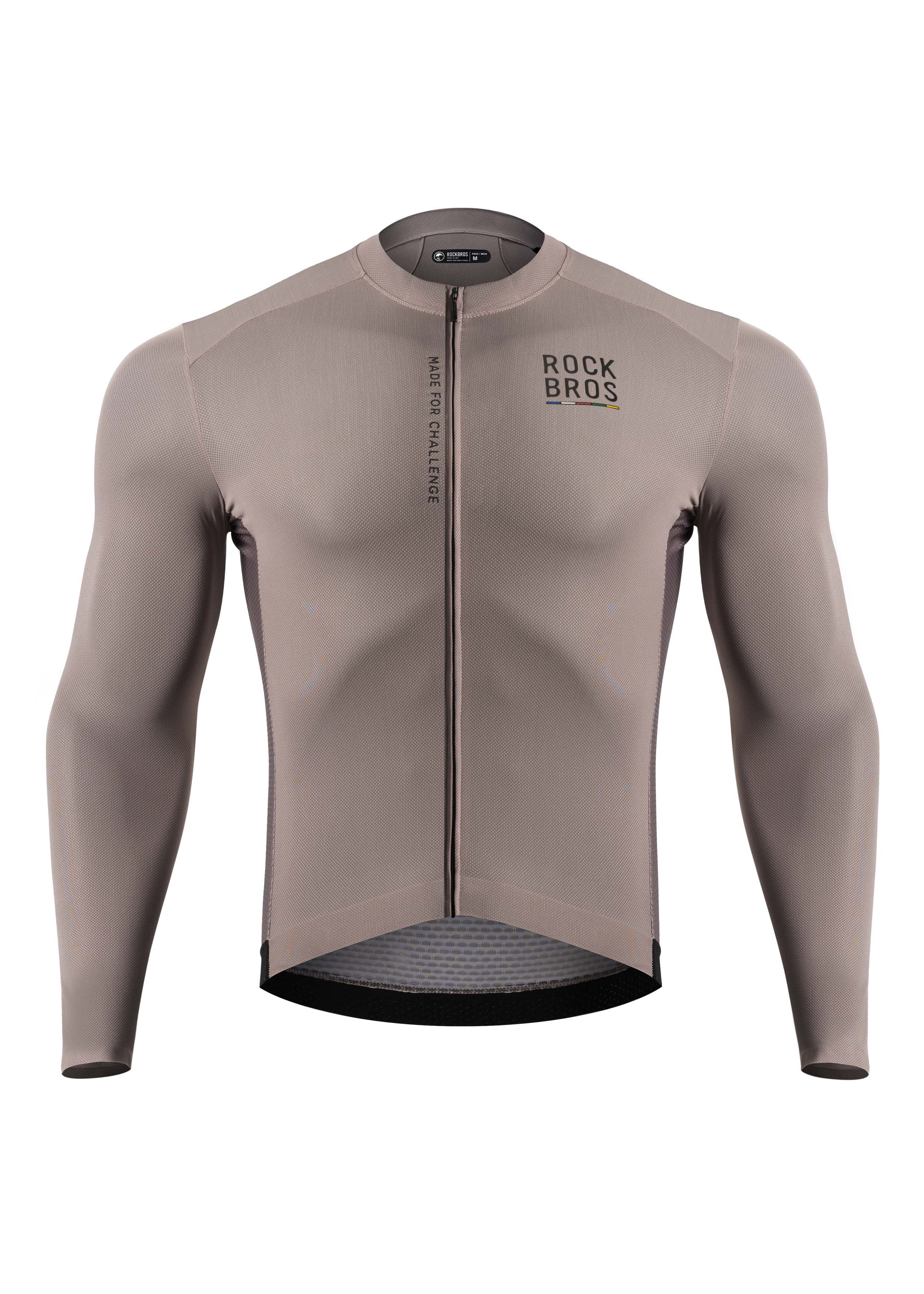 ROAD TO SKY Men's Cycling Long Sleeve Jersey ￠ò Gray