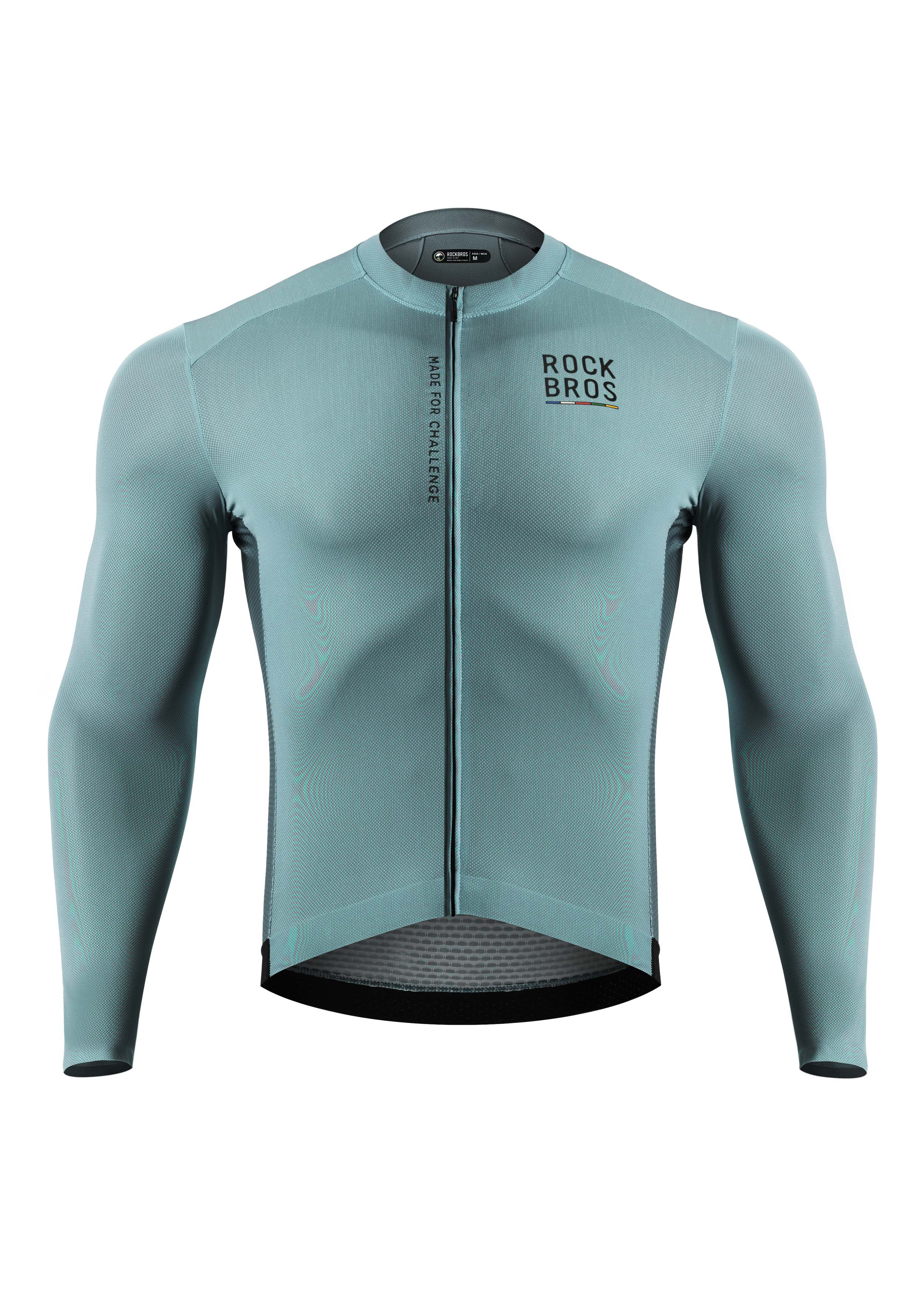 ROAD TO SKY Men's Cycling Long Sleeve Jersey ￠ò Mist Gray