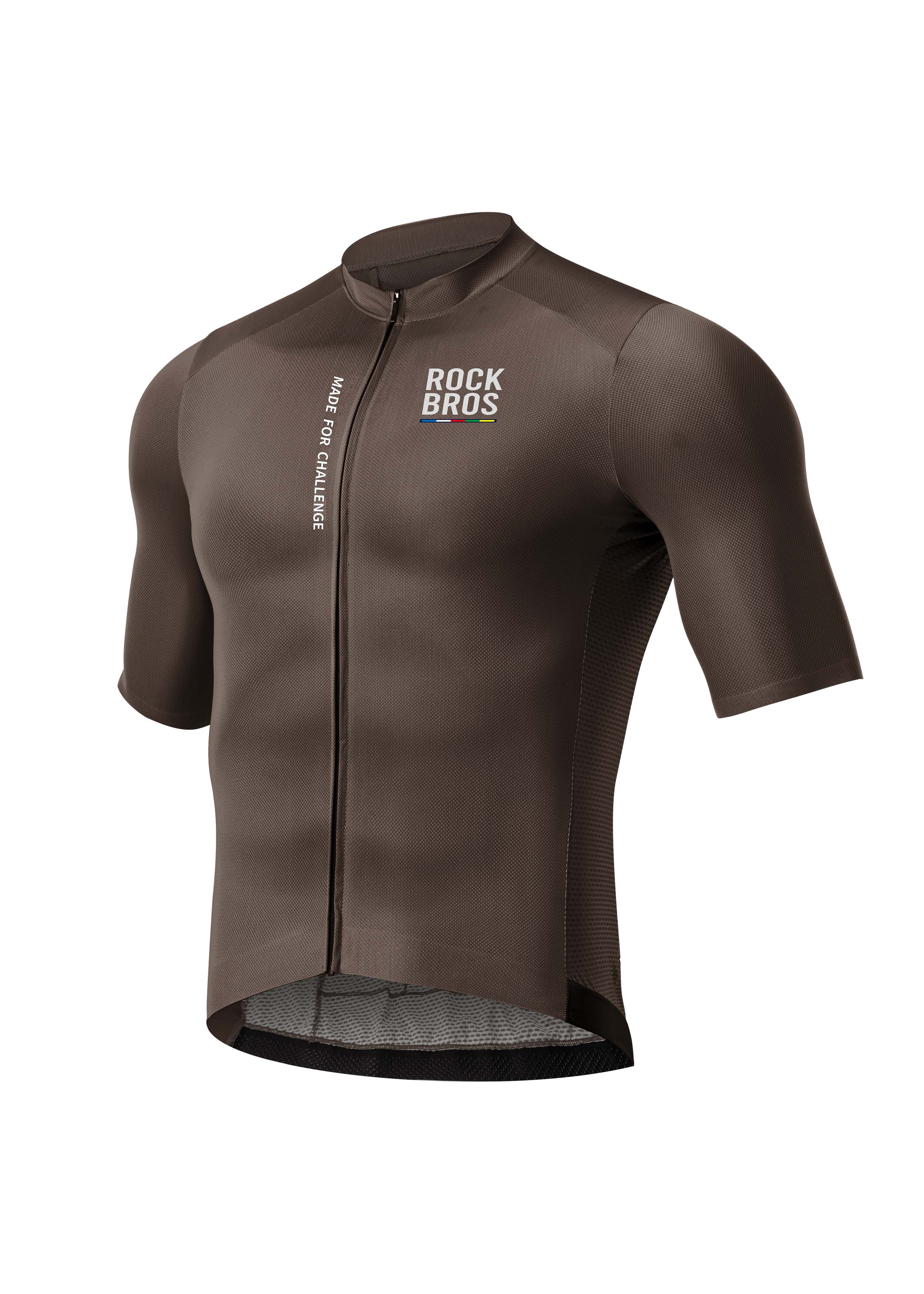 ROAD TO SKY Men's Cycling Short-Sleeved Jersey ￠ò Dark Brown