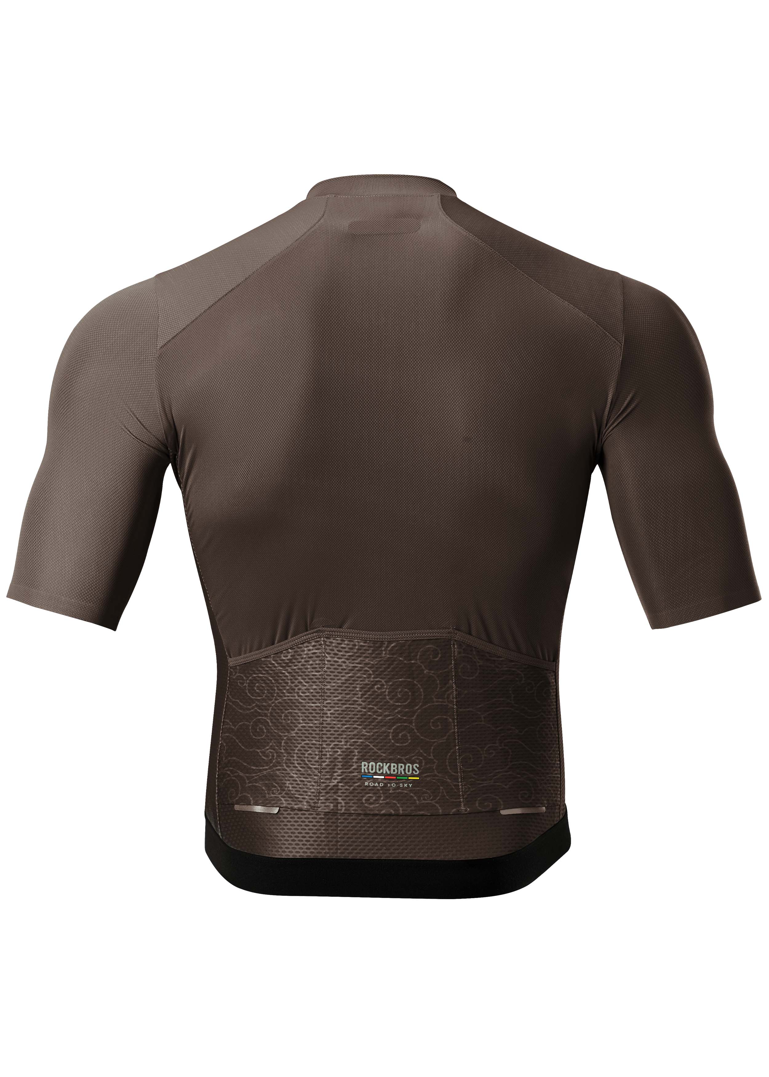 ROAD TO SKY Men's Cycling Short-Sleeved Jersey ￠ò Dark Brown